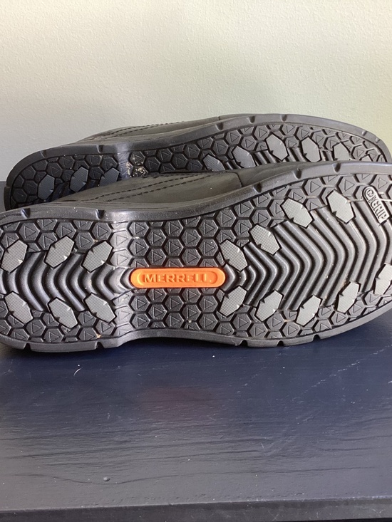 Men’s MERRELL MOC SLIP-ON BLACK LEATHER CASUAL SHOES SIZE 11.5 main image 4